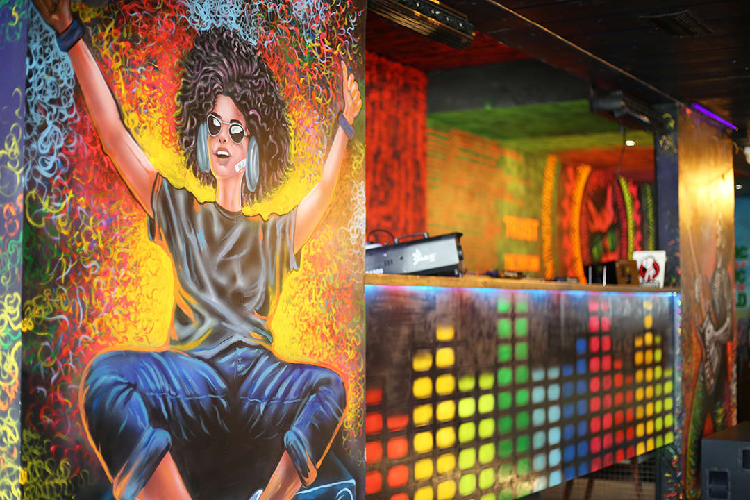 Reboot Pub Astronaut Mural